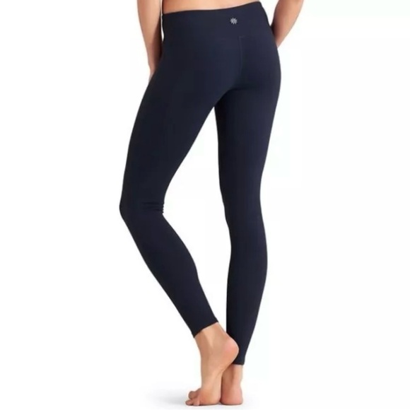 Athleta Navy Revelation Tights Women's size Small Tall Navy Blue Workout Yoga - Picture 3 of 8